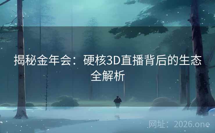 揭秘金年会：硬核3D直播背后的生态全解析