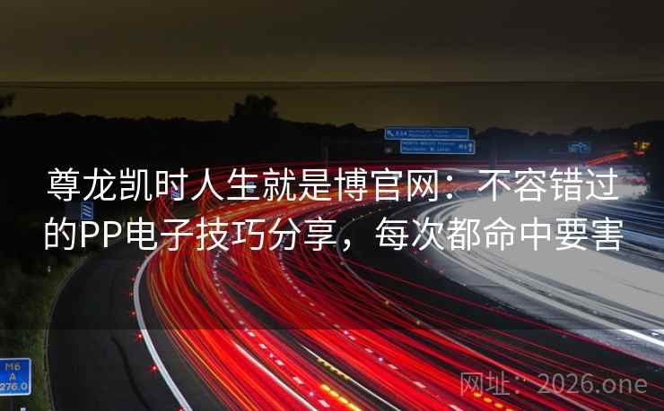 尊龙凯时人生就是博官网：不容错过的PP电子技巧分享，每次都命中要害