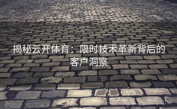 揭秘云开体育：限时技术革新背后的客户洞察